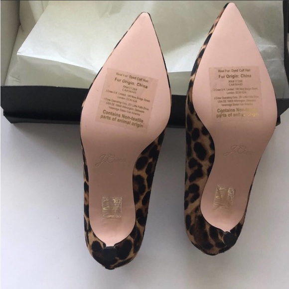 Jcrew NWT NWB Leopard Print calf hair kitten Heels pump - Picture 2 of 8